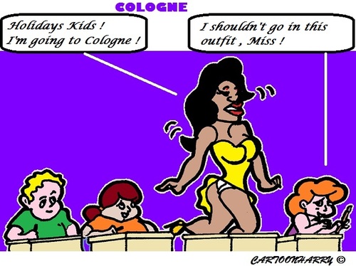 Cartoon: Cologne (medium) by cartoonharry tagged cologne,rape,girls,women