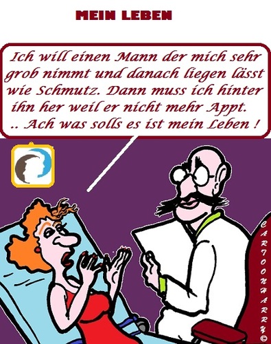 Cartoon: Das richtige Leben (medium) by cartoonharry tagged psych,leben,app