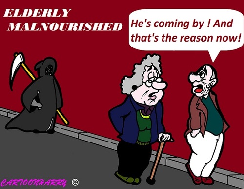 Cartoon: Elderly (medium) by cartoonharry tagged food,old,elderly,cartoon,cartoonist,cartoonharry,dutch,toon,toons,toonpool