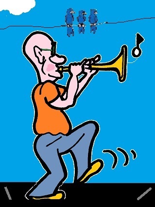 Cartoon: Expression (medium) by cartoonharry tagged cartoonharry,trumpet,expression