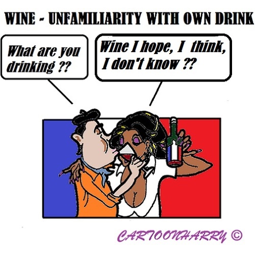 Cartoon: French do not Know (medium) by cartoonharry tagged french,wine,unknown,unfamiliarity,france