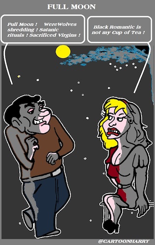 Cartoon: Full Moon (medium) by cartoonharry tagged moon,cartoonharry