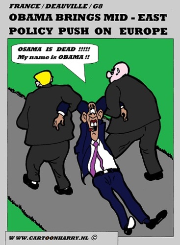 Cartoon: G8 (medium) by cartoonharry tagged mideast,g8,pressure,obama,osama,cartoon,artist,man,men,drawing,cartoonist,cartoonharry,dutch,france,toonpool