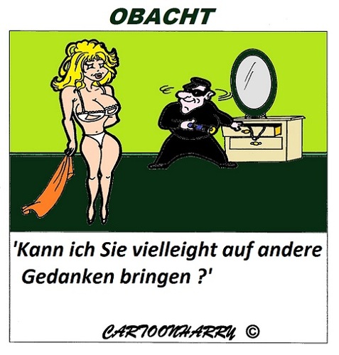 Cartoon: Gedanken (medium) by cartoonharry tagged toonpool,dutch,cartoonharry,cartoonist,cartoon,sexy,frau,dieb,obacht,gedanken