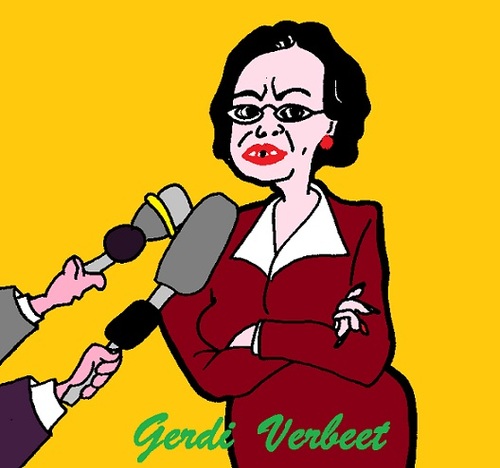 Cartoon: Gerdi Verbeet (medium) by cartoonharry tagged chairman,president,parliament,gerdi,verbeet,holland,netherlands,dutch,caricature,cartoonist,cartoonharry,toonpool