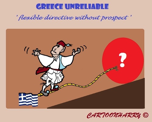 Cartoon: Greece Unreliable (medium) by cartoonharry tagged greece,europ,unreliable,prospect