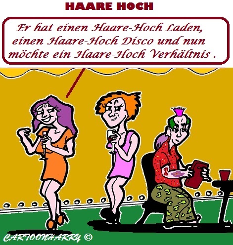 Cartoon: Haare-Hoch (medium) by cartoonharry tagged haare,hoch,verhältnis