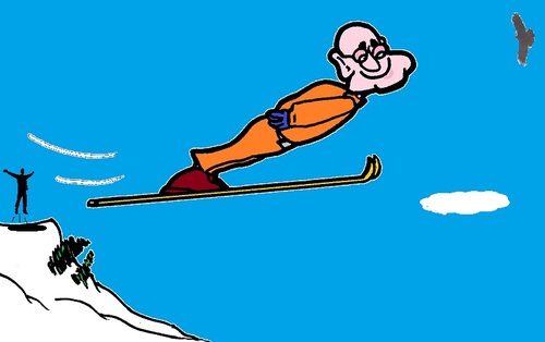 Cartoon: Happy (medium) by cartoonharry tagged happy,austria,ski,sports,expression