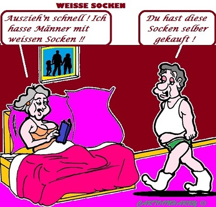 Cartoon: Immer die Socken (medium) by cartoonharry tagged mann,frau,bed,socken