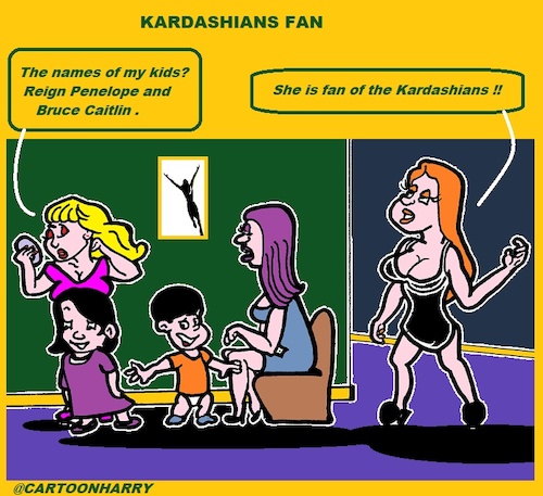 Cartoon: Kardashians (medium) by cartoonharry tagged kardashians,family,kids,names