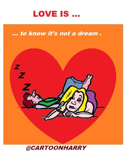 Cartoon: Love is .... (medium) by cartoonharry tagged cartoonharry