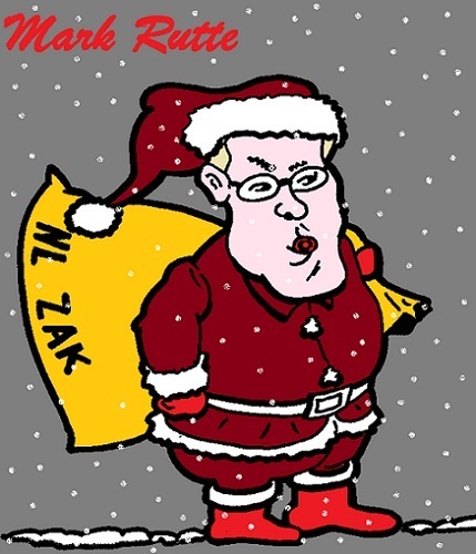 Cartoon: Mark Rutte (medium) by cartoonharry tagged mark,rutte,premier,holland,santa,christmas,xmas,snow,nlbag,cartoon,cartoonist,cartoonharry,dutch,toonpool