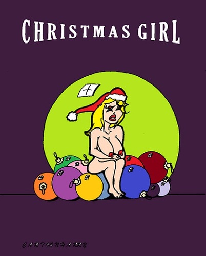 Cartoon: Merry Christmas (medium) by cartoonharry tagged xma,girl,christmas,balls,cartoon,cartoonharry,cartoonist,dutch,toonpool