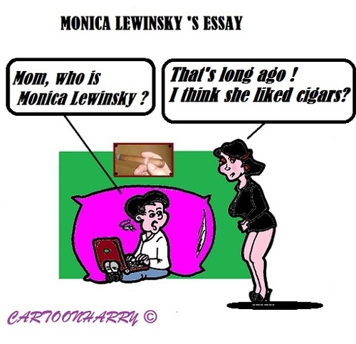 Cartoon: Monica Lewinsky (medium) by cartoonharry tagged essay,monicalewinsky,billclinton,cigar