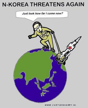 Cartoon: N-Korea threatens again (medium) by cartoonharry tagged kim,world,missile