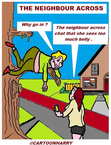 Cartoon: Neighbour Across (medium) by cartoonharry tagged neighbour,cartoonharry