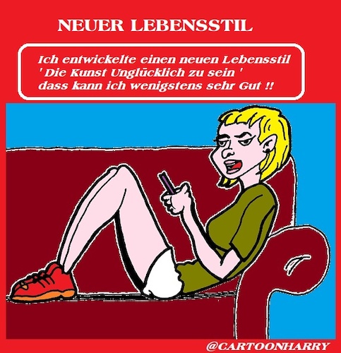 Cartoon: Neuer Lebensstil (medium) by cartoonharry tagged lebensstil,cartoonharry