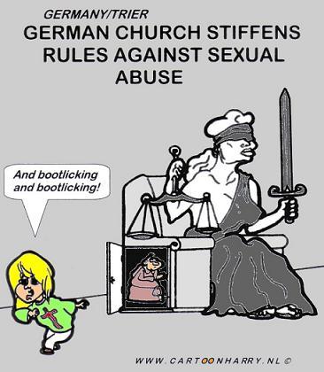 Cartoon: New Church Rules (medium) by cartoonharry tagged church,germany,rules,justice,cartoonharry