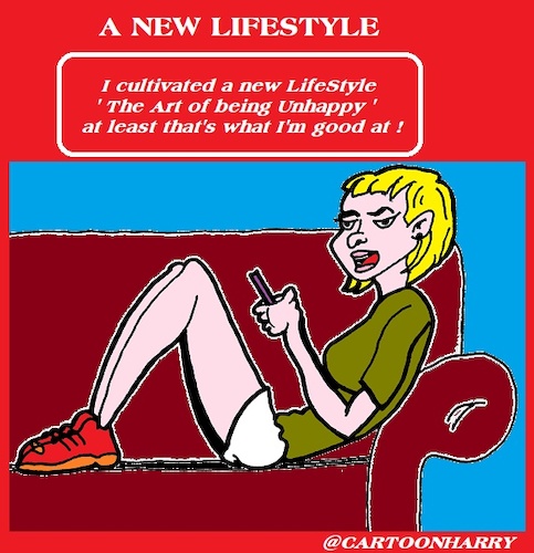 Cartoon: New LifeStyle (medium) by cartoonharry tagged lifestyle,cartoonharry