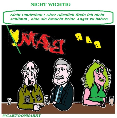 Cartoon: Nicht Wichtig (medium) by cartoonharry tagged cartoonharry