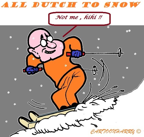 Cartoon: Not me !! (medium) by cartoonharry tagged winter,snow,solo,ski,dutchies