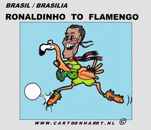 Cartoon: Ronaldinho (medium) by cartoonharry tagged soccer,football,ronaldinho,caricature,voetbal,karikatuur,karikatur,flamengo,flamingo,razil,brasil,brasilien,brazilie,fussball,cartoon,comic,comics,comix,artist,cool,cooler,man,art,arts,drawing,kunst,kartun,cartoonist,cartoonharry,dutch,acmilan,acmilaan,italia,italien,italie,toonpool,toonsup,facebook,hyves,linkedin,buurtlink,deviantart