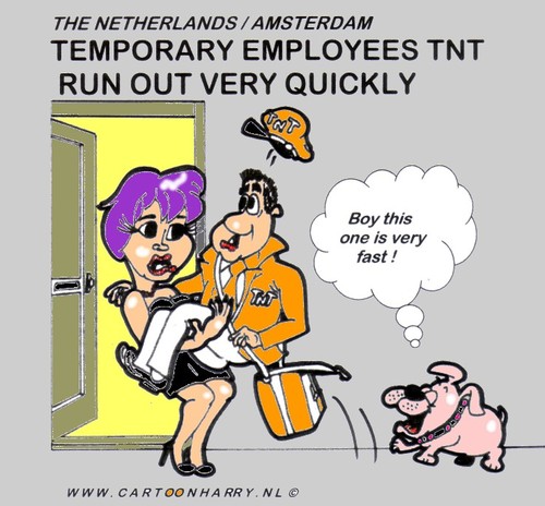 Cartoon: Run Out (medium) by cartoonharry tagged postman,tnt,run,cartoonharry