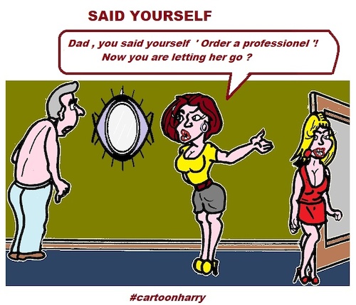 Cartoon: Said Yourself (medium) by cartoonharry tagged yourself,cartoonharry
