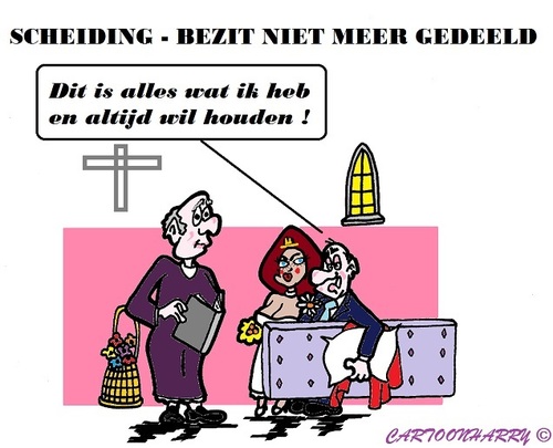 Cartoon: Scheiding (medium) by cartoonharry tagged scheiding,bezit