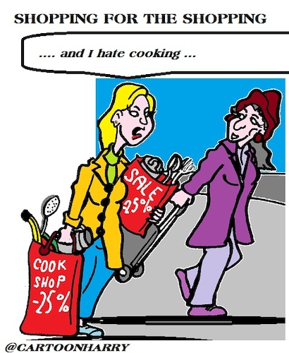 Cartoon: Shopping (medium) by cartoonharry tagged shopping