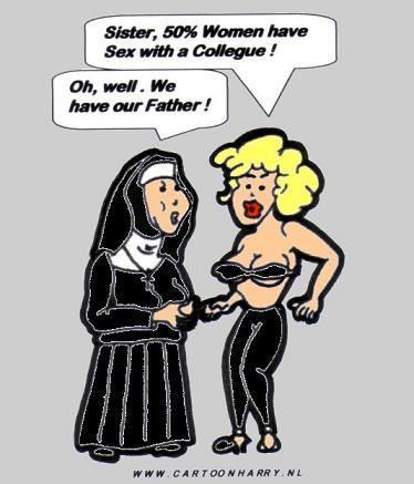 Cartoon: Sisteract (medium) by cartoonharry tagged nun,sister,love,father