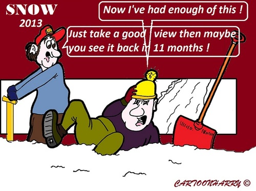 Cartoon: Snow2013 (medium) by cartoonharry tagged snow,2013,enough,thaw,cartoon,cartoonist,cartoonharry,dutch,toonpool