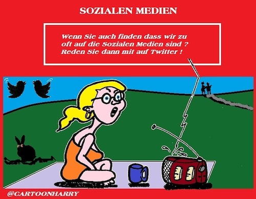Cartoon: Sozialen Medien (medium) by cartoonharry tagged medien,cartoonharry