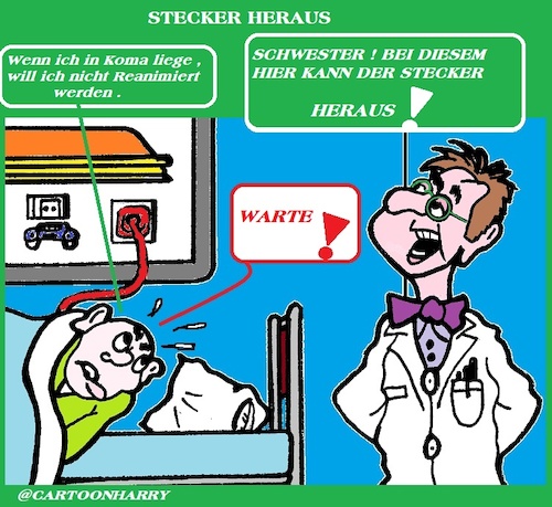 Cartoon: Stecker Heraus (medium) by cartoonharry tagged stecker,cartoonharry