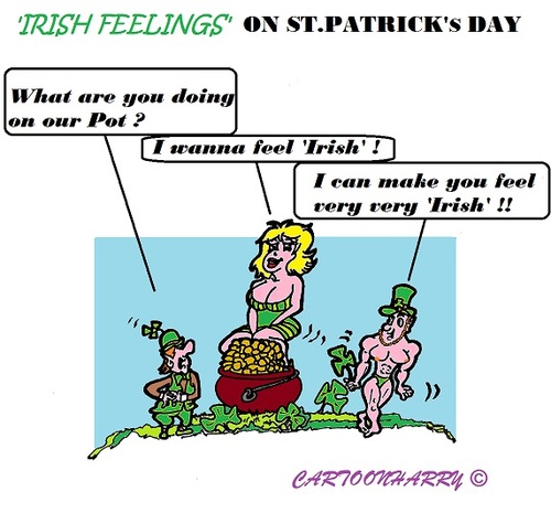 Cartoon: St.Patricks Day (medium) by cartoonharry tagged ireland,irish,stpatrick,stpatricksday,gold,pot,feeling