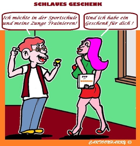 Cartoon: Trainieren (medium) by cartoonharry tagged zunge,trainieren