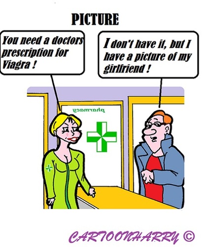 Cartoon: Viagra (medium) by cartoonharry tagged pharmacy,girlfriend,picture