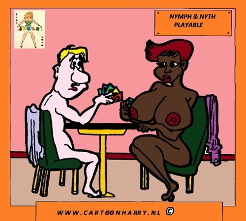 Cartoon: Nymph and Nyth (medium) by cartoonharry tagged girls,nude,nymph,cartoon,cartoonharry,cartoonist,dutch,toonpool