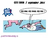 Cartoon: ALS City Swim (small) by cartoonharry tagged holland,amsterdam,cityswimm,2014
