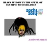 Cartoon: Black Widow (small) by cartoonharry tagged sochi,olympics,blackwidow