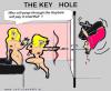 Cartoon: Dangerous Keyhole (small) by cartoonharry tagged girls,naked,keyhole,dangerous