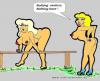 Cartoon: Do not be shy (small) by cartoonharry tagged girls,naked,shy,blond