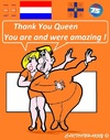 Cartoon: Dutch Queen (small) by cartoonharry tagged queen,beatrix,holland,stops,cartoon,cartoonist,cartoonharry,dutch,toonpool