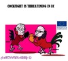 Cartoon: EC Cock Fights (small) by cartoonharry tagged europe,ec,cockfights,juncker,timmermans