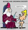 Cartoon: Growing Boobs (small) by cartoonharry tagged santa,girl,boobs,sexy,cartoon