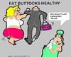 Cartoon: Healhy Fat Bottoms (small) by cartoonharry tagged fat,thick,woman,man,liposuction