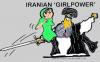 Cartoon: Iranian Girlpower (small) by cartoonharry tagged iran,girls,women,ayatollah,girlpower