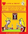 Cartoon: Love and Trust (small) by cartoonharry tagged trust,love,cartoonharry