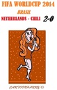 Cartoon: Netherlands-Chili (small) by cartoonharry tagged fifa,soccer,2014,netherlands,chili