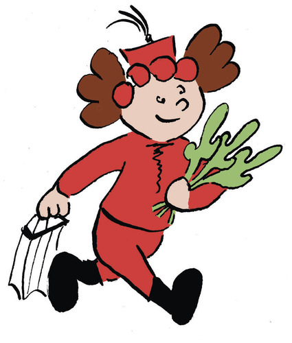 Cartoon: punkie chaperon (medium) by Dekeyser tagged character,red,hood,cactus,comic